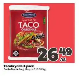 Coop Daglivs Tacokrydda 3-pack erbjuda
