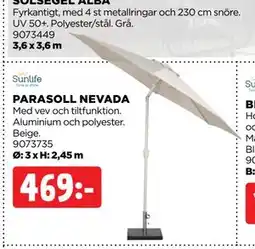 Jem&Fix PARASOLL NEVADA erbjuda