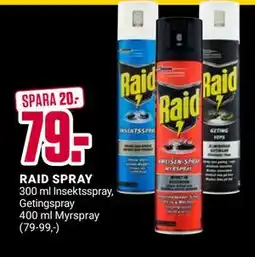 ÖoB RAID SPRAY erbjuda