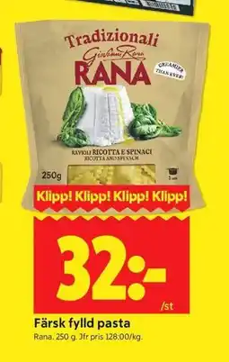 ICA Kvantum Färsk fylld pasta erbjuda