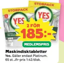 Coop Daglivs Maskindisktabletter, Medlemspris erbjuda