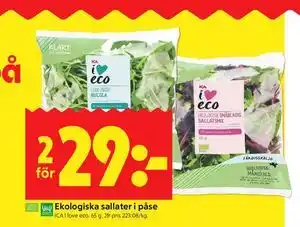 ICA Kvantum Ekologiska sallater i påse erbjuda