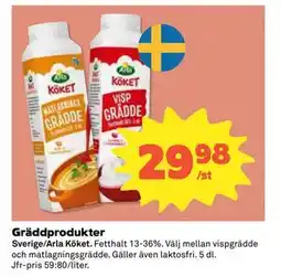 Coop Daglivs Gräddprodukter erbjuda