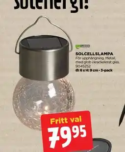 Jem&Fix SOLCELLSLAMPA erbjuda