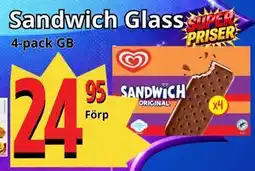 Supergrossen Sandwich Glass erbjuda