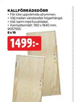 Jem&Fix KALLFÖRRÅDSDÖRR erbjuda