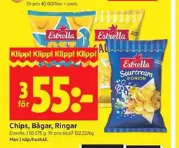 ICA Kvantum Chips, Bågar, Ringar erbjuda