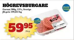 Bonum Matmarknad Garant Högrevsburgare erbjuda