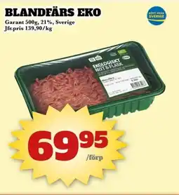 Bonum Matmarknad Garant Blandfärs eko erbjuda