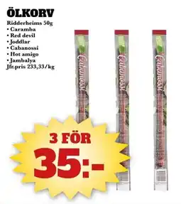 Bonum Matmarknad Ridderheims Ölkorv erbjuda