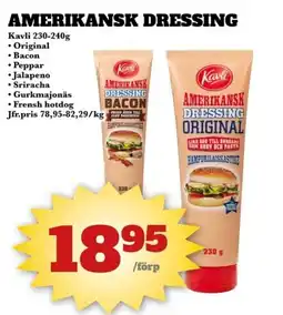 Bonum Matmarknad Kavli Amerikansk dressing erbjuda