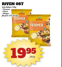 Bonum Matmarknad Arla Köket Riven ost erbjuda