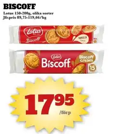 Bonum Matmarknad Lotus Biscoff erbjuda
