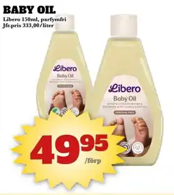 Bonum Matmarknad Libero Baby Oil erbjuda