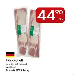 Snabbgross WESFLEISCH Fläskkotlett erbjuda