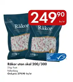 Snabbgross FALKENBERG Räkor utan skal 200/300 erbjuda