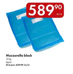 Snabbgross AGRIAL Mozzarella block erbjuda