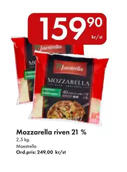 Snabbgross MAESTRELLA Mozzarella riven 21 % erbjuda