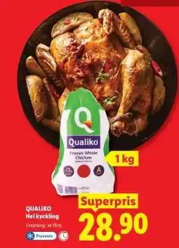 Lidl Qualiko Hel kyckling erbjuda