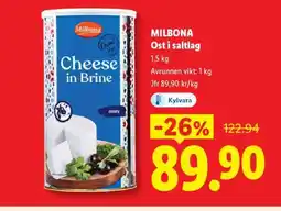 Lidl MILBONA Ost i salttag erbjuda