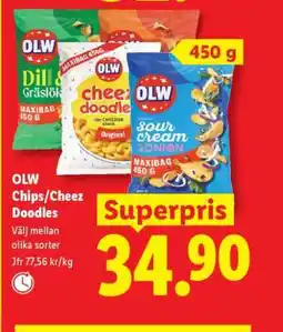 Lidl OLW Chips/Cheez Doodles erbjuda