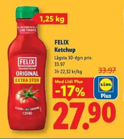 Lidl Felix ketchup erbjuda