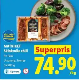 Lidl MATRIKET Skinkrulle chili erbjuda