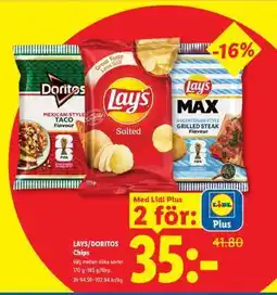 Lidl LAYS/DORITOS Chips erbjuda