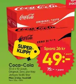 DollarStore Coca Cola erbjuda