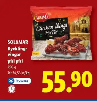 Lidl SOL&MAR Kycklingvingar piri piri erbjuda