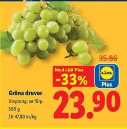 Lidl Gröna druvor erbjuda