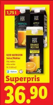 Lidl God Morgon Juice/Nektar erbjuda