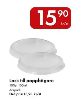 Snabbgross Lock till pappbägare erbjuda