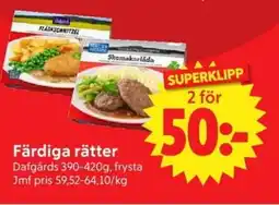 Nya Pulsen DAFGÅRDS Färdiga rätter erbjuda