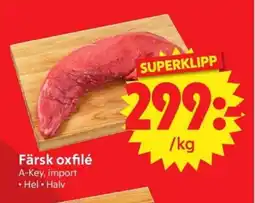 Nya Pulsen Färsk oxfilé erbjuda