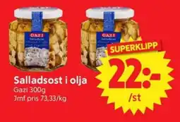 Nya Pulsen GAZI Salladsost i olja erbjuda
