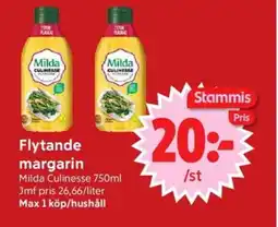 Nya Pulsen MILDA CULINESSE Flytande margarin erbjuda
