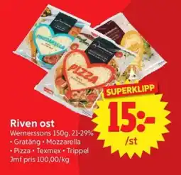 Nya Pulsen WERNERSSONS Riven ost erbjuda