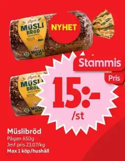 Nya Pulsen PÅGEN Müslibröd erbjuda