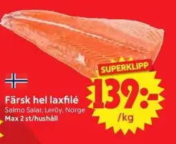 Nya Pulsen Färsk hel laxfilé erbjuda