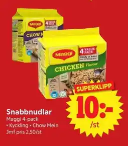 Nya Pulsen MAGGI Snabbnudlar erbjuda