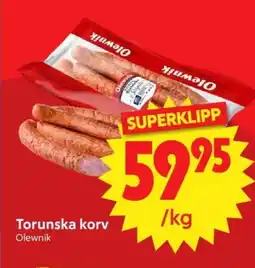 Nya Pulsen OLEWNIK Torunska korv erbjuda