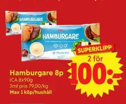 Nya Pulsen ICA Hamburgare 8p erbjuda