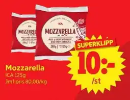 Nya Pulsen ICA Mozzarella erbjuda