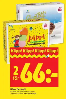 ICA Kvantum SIA GLASS Glass flerpack erbjuda