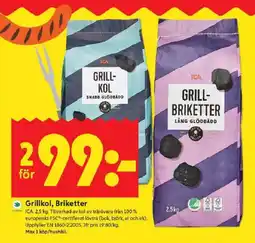 ICA Kvantum ICA Grillkol, briketter erbjuda