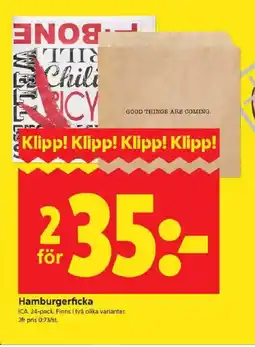 ICA Kvantum ICA Hamburgerficka erbjuda