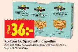 ICA Kvantum ZETA Kortpasta, spaghetti, capellini erbjuda