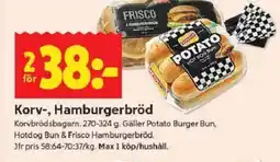 ICA Kvantum KORVBRÖDSBAGARN Korv-, hamburgerbröd erbjuda