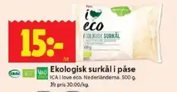 ICA Kvantum ICA Ekologisk surkål i påse erbjuda